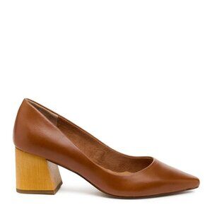 NEW KELSI DAGGER Block Heel Pumps in fox for women 825 4j2